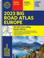 Könyv 2023 Philip's Big Road Atlas Europe Philip's Maps