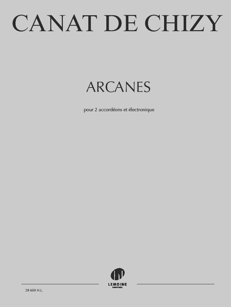 Nyomtatványok ARCANES POUR 2 ACCORDEONS ET ELECTRONIQUE --- CONDUCTEUR ET PARTIES SEPAREES 