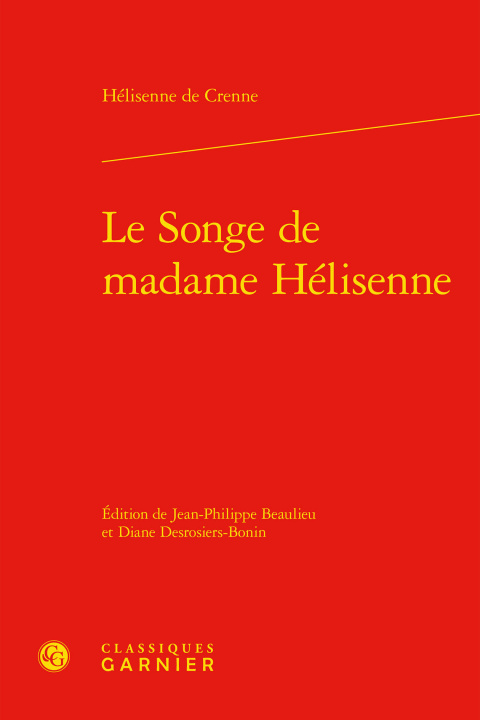 Knjiga Le Songe de madame Hélisenne Crenne helisenne de