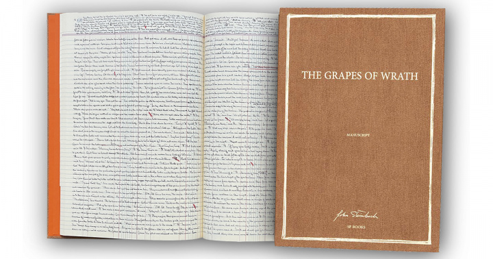 Kniha The Grapes of Wrath (manuscrit) Steinbeck