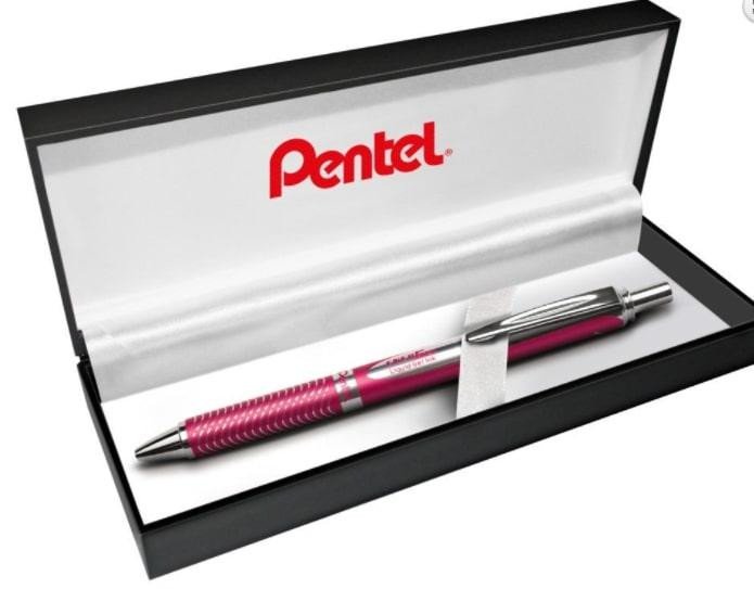 Papierenský tovar Pero gelové Pentel EnerGel BL407 - červené 0,7mm v dárkové krabičce 