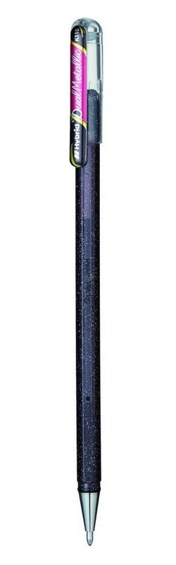 Boek Pero gelové Pentel Hybrid Dual Metallic K110 - černá/červená 1mm 