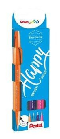 Carte Popisovač Pentel Arts Touch Brush Sign Pen - Cool 4 ks, sada 