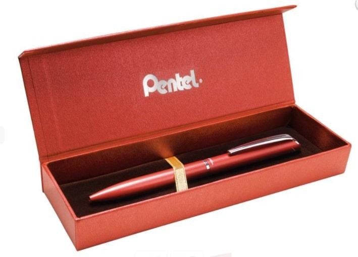 Papírszerek Pero gelové Pentel EnerGel BL2007 Luxusní - červené 0,7mm v dárkové krabičce 