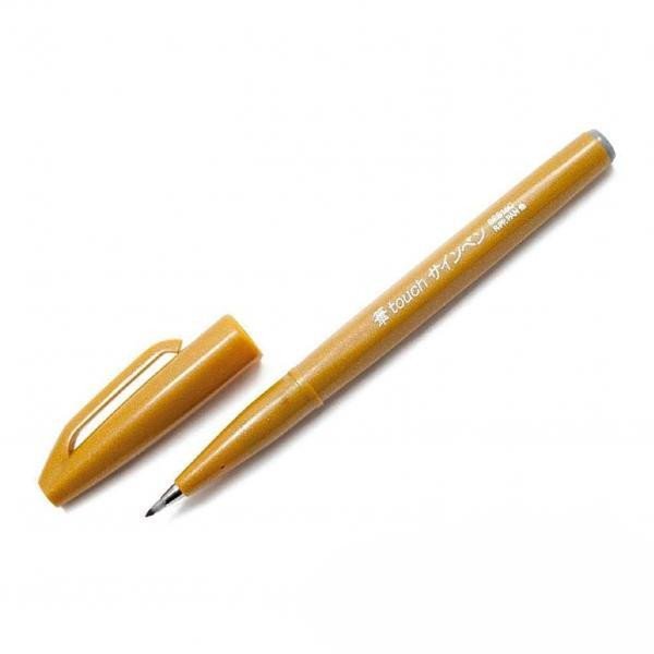 Knjiga Popisovač Pentel Touch Brush - okrový 