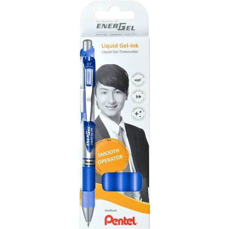 Papírszerek Pero gelové Pentel EnerGel BL77 - modré 0,7mm / 4ks sada Pentel