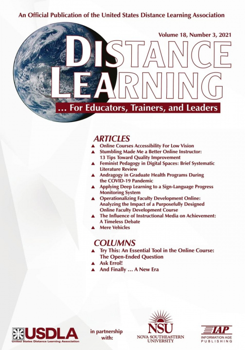 Книга Distance Learning Volume 18 Issue 3 2021 Michael Simonson