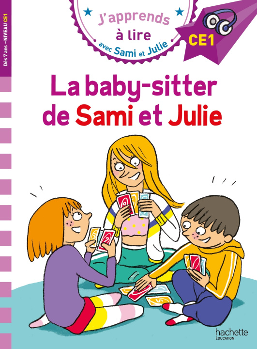 Carte Sami et Julie CE1  La baby-sitter de Sami et Julie Laurence Lesbre