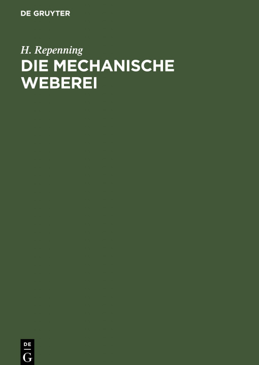Boek mechanische Weberei H. Repenning