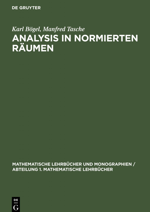 Boek Analysis in Normierten Raumen Manfred Tasche