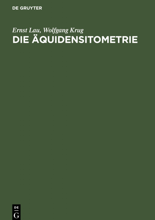 Knjiga AEquidensitometrie Wolfgang Krug