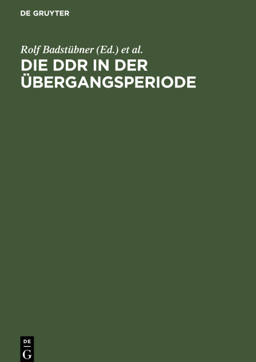 Knjiga DDR in der UEbergangsperiode Heinz Heitzer