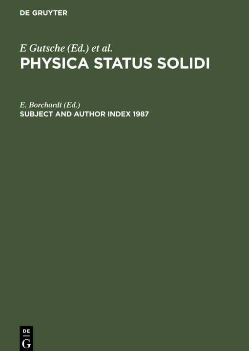 Boek Subject and Author Index 1987 K. Müller