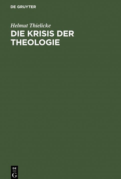 Kniha Krisis der Theologie 