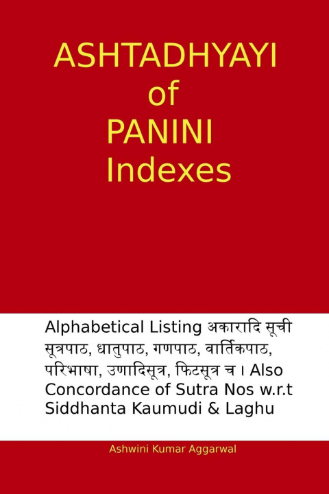 Carte Ashtadhyayi of Panini Indexes 