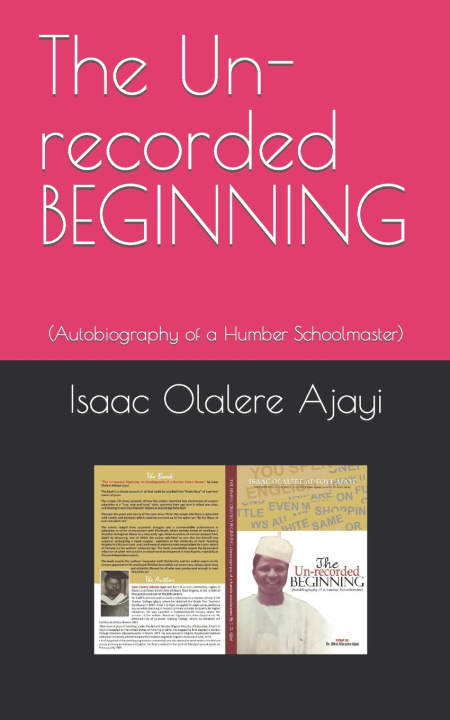 Book Un-recorded BEGINNING Ajayi Isaac Olalere Ajayi