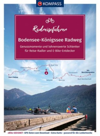 Carte KOMPASS Radreiseführer Bodensee-Königssee Radweg 