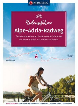 Carte KOMPASS Radreiseführer Alpe Adria Radweg 