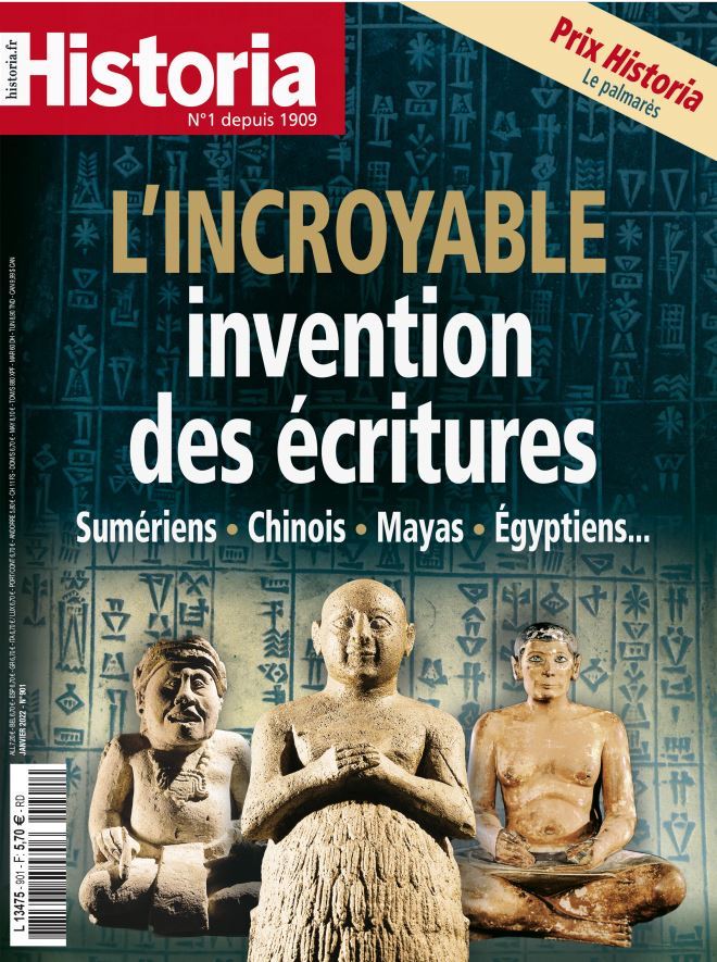 Carte Historia N°901 - L'incroyable invention des écritures - janvier 2022 collegium
