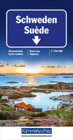 Tlačovina Schweden Strassenkarte 1:750 000 