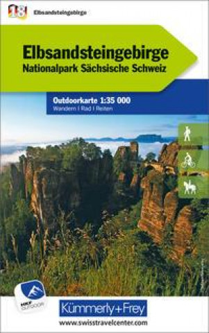 Nyomtatványok Elbsandsteingebirge Nr. 18 Outdoorkarte Deutschland 1:35 000 