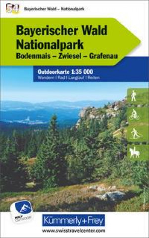 Tlačovina Bayerischer Wald Nationalpark Nr. 54 Outdoorkarte Deutschland 1:35 000 