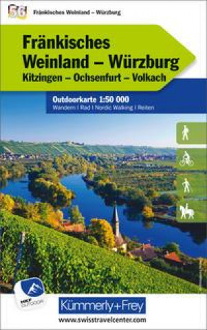 Tlačovina Fränkisches Weinland - Würzburg Nr. 56 Outdoorkarte Deutschland 1:50 000 