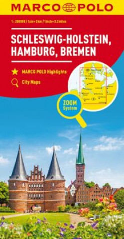 Tlačovina MARCO POLO Regionalkarte Deutschland 01 Schleswig-Holstein 1:200.000 