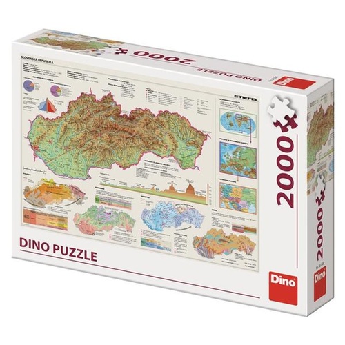 Hra/Hračka Puzzle 2000 Mapy Slovenska 