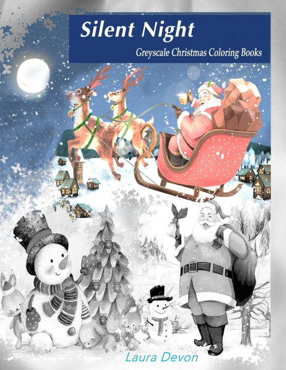 Könyv Greyscale Christmas Coloring Books 