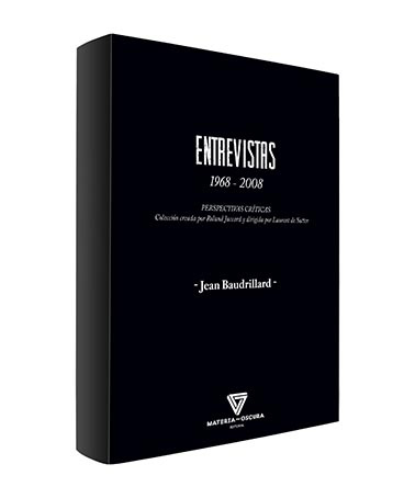Buch ENTREVISTAS 1968 - 2008 JEAN BAUDRILLARD