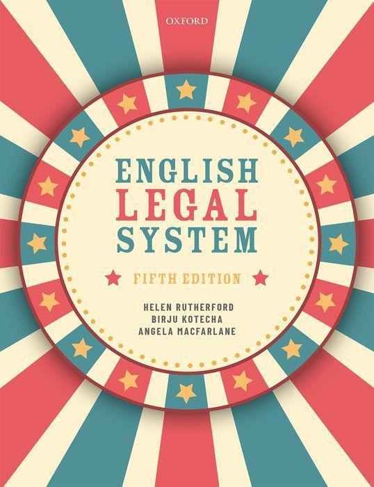 Kniha English Legal System Rutherford