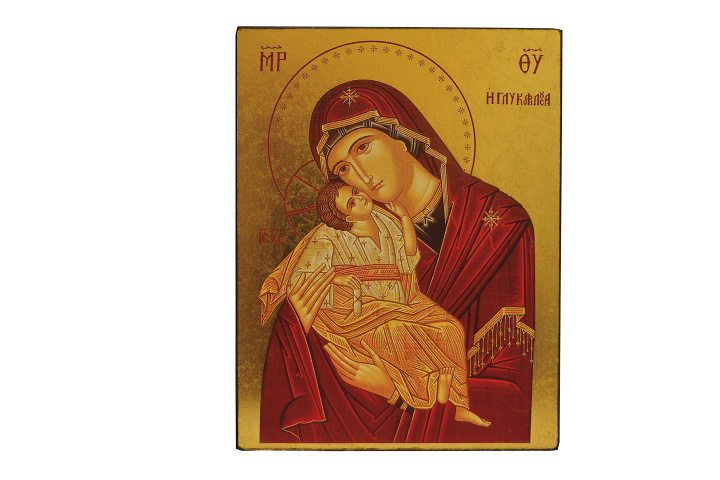 Igra/Igrača Vierge de Tendresse - Icône dorée à la feuille 11x15 cm - 649.64 collegium