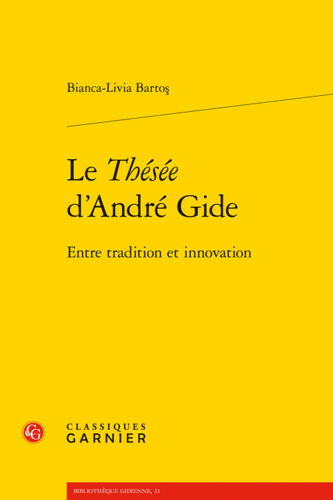 Kniha Le Thésée d'André Gide Barto bianca livia