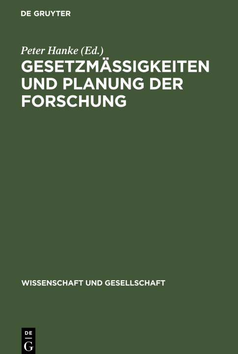 Książka Gesetzmassigkeiten und Planung der Forschung 