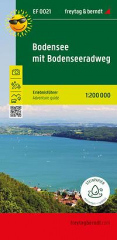Tiskovina Bodensee mit Bodensee-Radweg, Erlebnisführer 1:200.000, freytag & berndt, EF 0021 