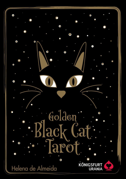 Книга Golden Black Cat Tarot - Hochwertige Stülpdeckelschachtel mit Goldfolie 