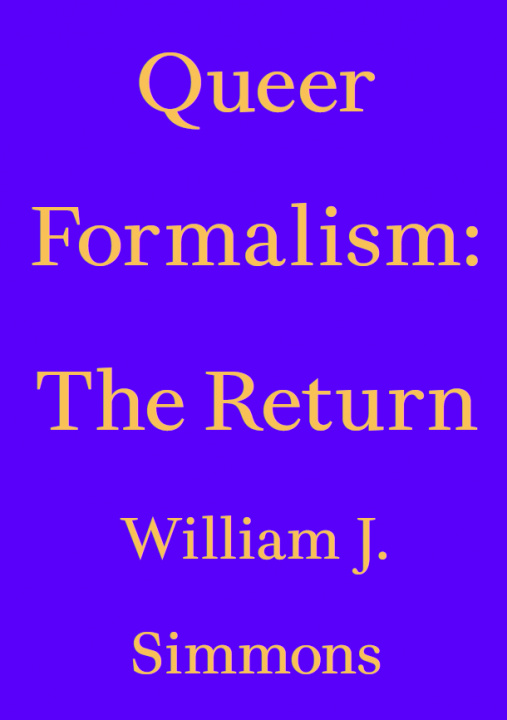 Kniha Queer Formalism: The Return Simmons
