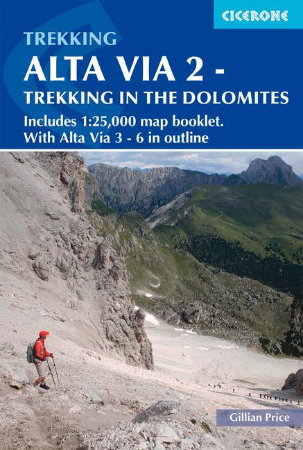 Книга Alta Via 2 - Trekking in the Dolomites Gillian Price