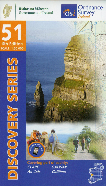 Materiale tipărite Ordnance Survey Irland Blatt 51 1:50 000 