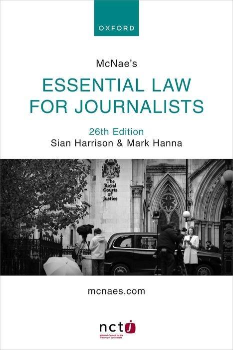 Carte McNae's Essential Law for Journalists MARK; HARRISO HANNA