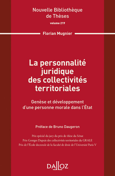 Buch La personnalité juridique des collectivités territoriales - Volume 219 Florian Mugnier