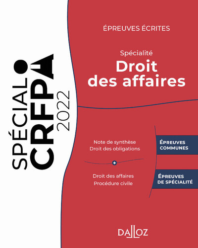 Könyv Épreuves écrites du CRFPA - Spécialité Droit des affaires. 3e éd. - Édition 2022 Nicolas Kilgus
