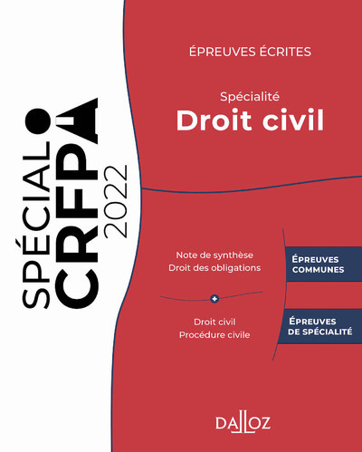 Carte Épreuves écrites du CRFPA - Spécialité Droit civil. 3e éd. - Édition 2022 Charles Bahurel
