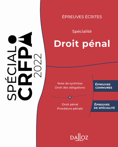 Könyv Épreuves écrites du CRFPA - Spécialité Droit pénal. 3e éd. - Édition 2022 Jérémie Dilmi