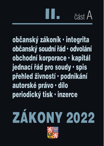 Kniha Zákony II A/2022 – Občanský zákoník collegium