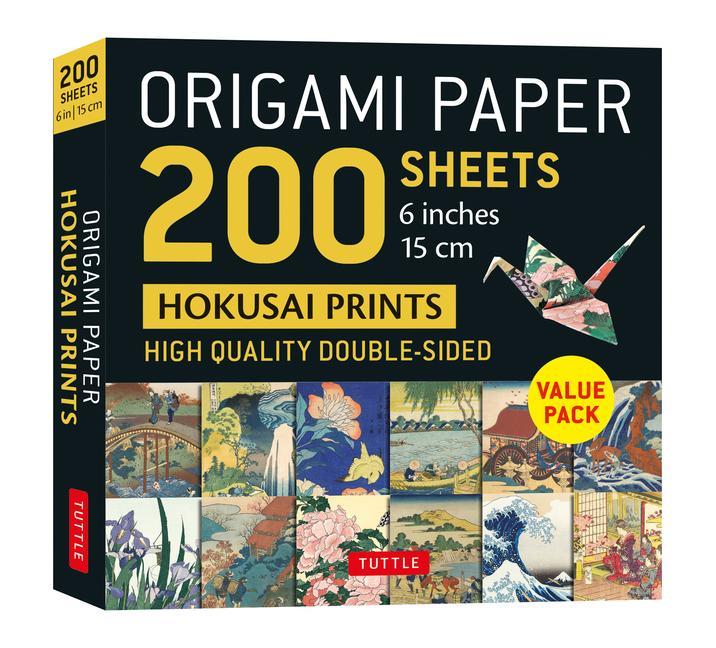 Book Origami Paper 200 Sheets Hokusai Prints 6 (15 CM): Tuttle Origami Paper: Double-Sided Origami Sheets Printed with 12 Different Designs (Instructions f 