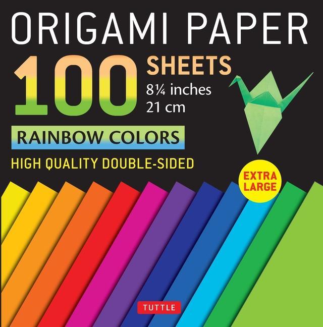 Book Origami Paper 100 Sheets Rainbow Colors 8 1/4 (21 CM): High Quality Double-Sided Origami Sheets Printed with 12 Different Color Combinations (Instruct 