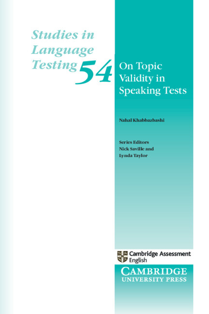 Knjiga On Topic Validity in Speaking Tests Nahal Khabbazbashi