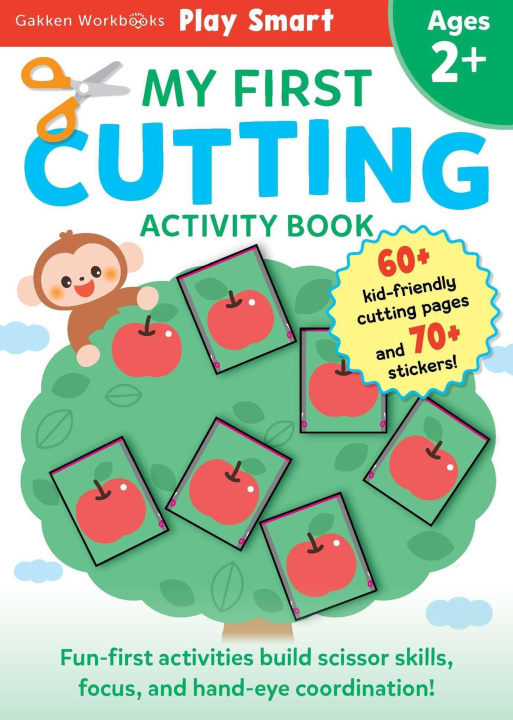 Книга Play Smart My First Cutting Book 2+: Preschool Activity Workbook with 70+ Stickers for Children with Small Hands Ages 2, 3, 4: Basic Scissor Skills (F 